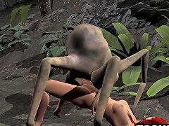 3D Redhead Getting Fucked by an Alien Spider